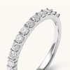 Single Row Dress Ring with 0.50tw of Laboratory-Grown Diamonds in Sterling Silver and Platinum Rings Bevilles 