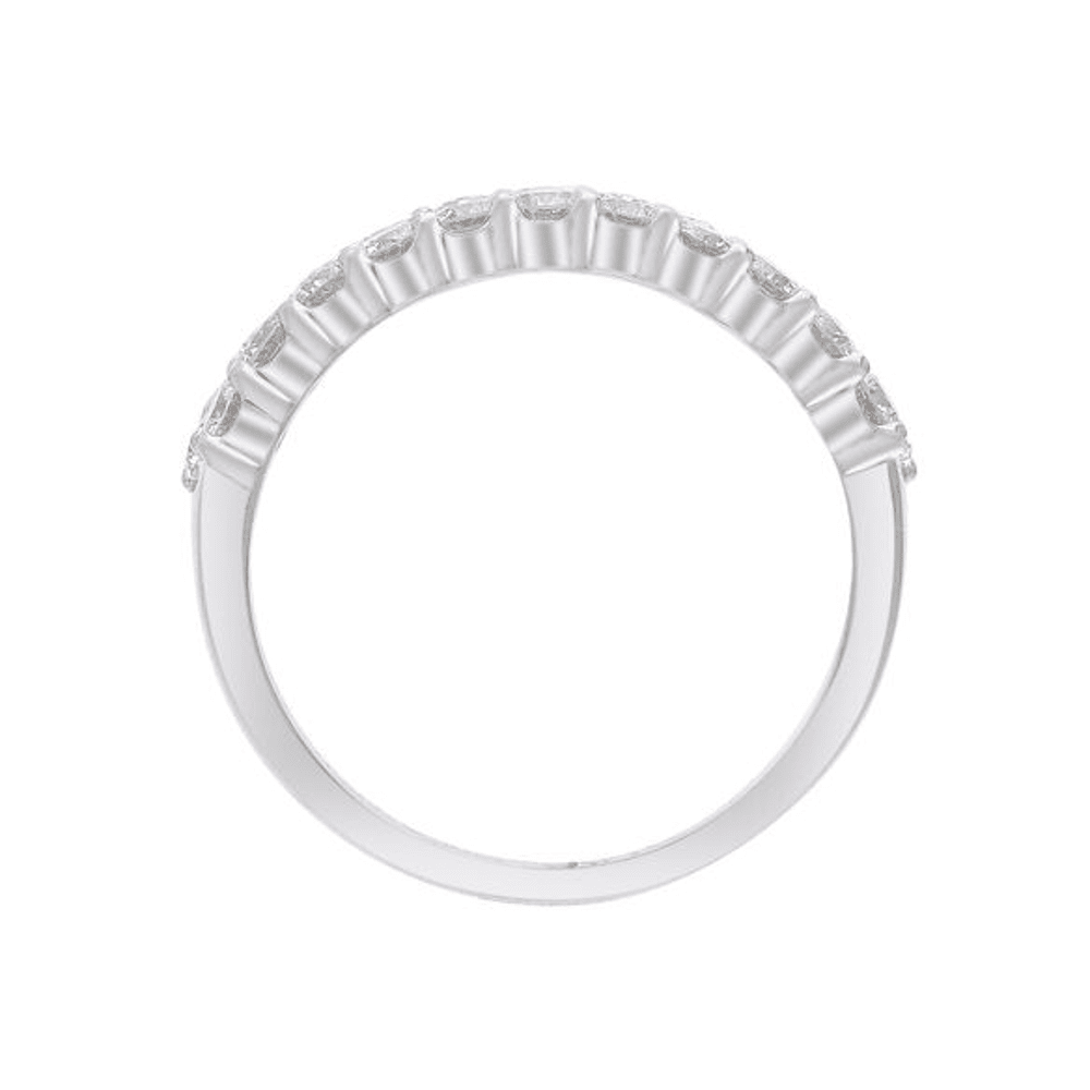 Triple Row Dress Ring with 1.50ct of Laboratory Grown Diamonds in Sterling Silver and Platinum Bevilles Jewellers 