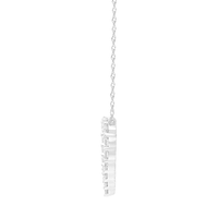 45cm Heart Shaped Pendant Necklace with 1.00tw of Laboratory-Grown Diamonds in Sterling Silver and Platinum Pendants Bevilles 