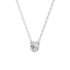 Bezel Pendant Necklace with 0.20ct of Laboratory Grown Diamonds in Sterling Silver and Platinum Bevilles Jewellers 