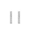 J Hoop Stud Earrings with 1.00ct of Laboratory Grown Diamonds in Sterling Silver and Platinum Earrings Bevilles Jewellers 