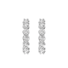 J Hoop Stud Earrings with 2.00ct of Laboratory Grown Diamonds in Sterling Silver and Platinum Bevilles Jewellers 