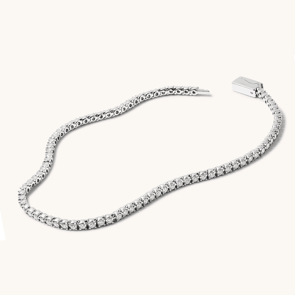 18cm Tennis Bracelet with 1.50tw of Laboratory-Grown Diamonds in Sterling Silver and Platinum Bracelets Bevilles 