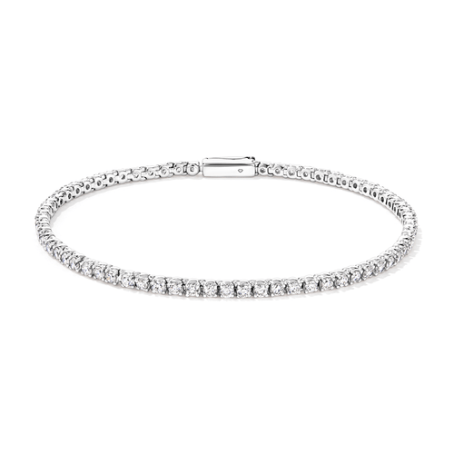 18cm Tennis Bracelet with 3.00tw of Laboratory-Grown Diamonds in Sterling Silver and Platinum Bracelets Bevilles 