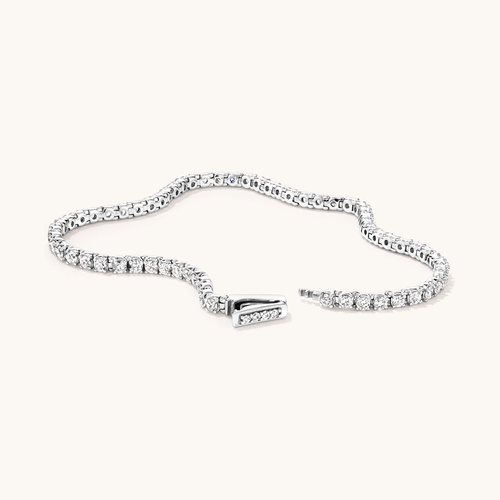 18cm Tennis Bracelet with 3.00tw of Laboratory-Grown Diamonds in Sterling Silver and Platinum Bracelets Bevilles 