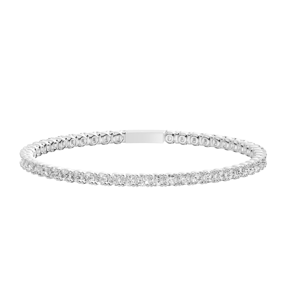 18cm Tennis Bracelet with 5.00tw of Laboratory-Grown Diamonds in Sterling Silver and Platinum Bracelets Bevilles 