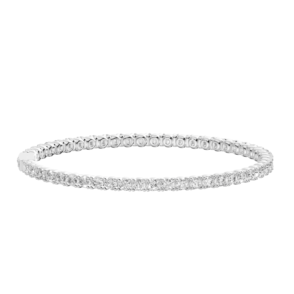 18cm Tennis Bracelet with 5.00tw of Laboratory-Grown Diamonds in Sterling Silver and Platinum Bracelets Bevilles 