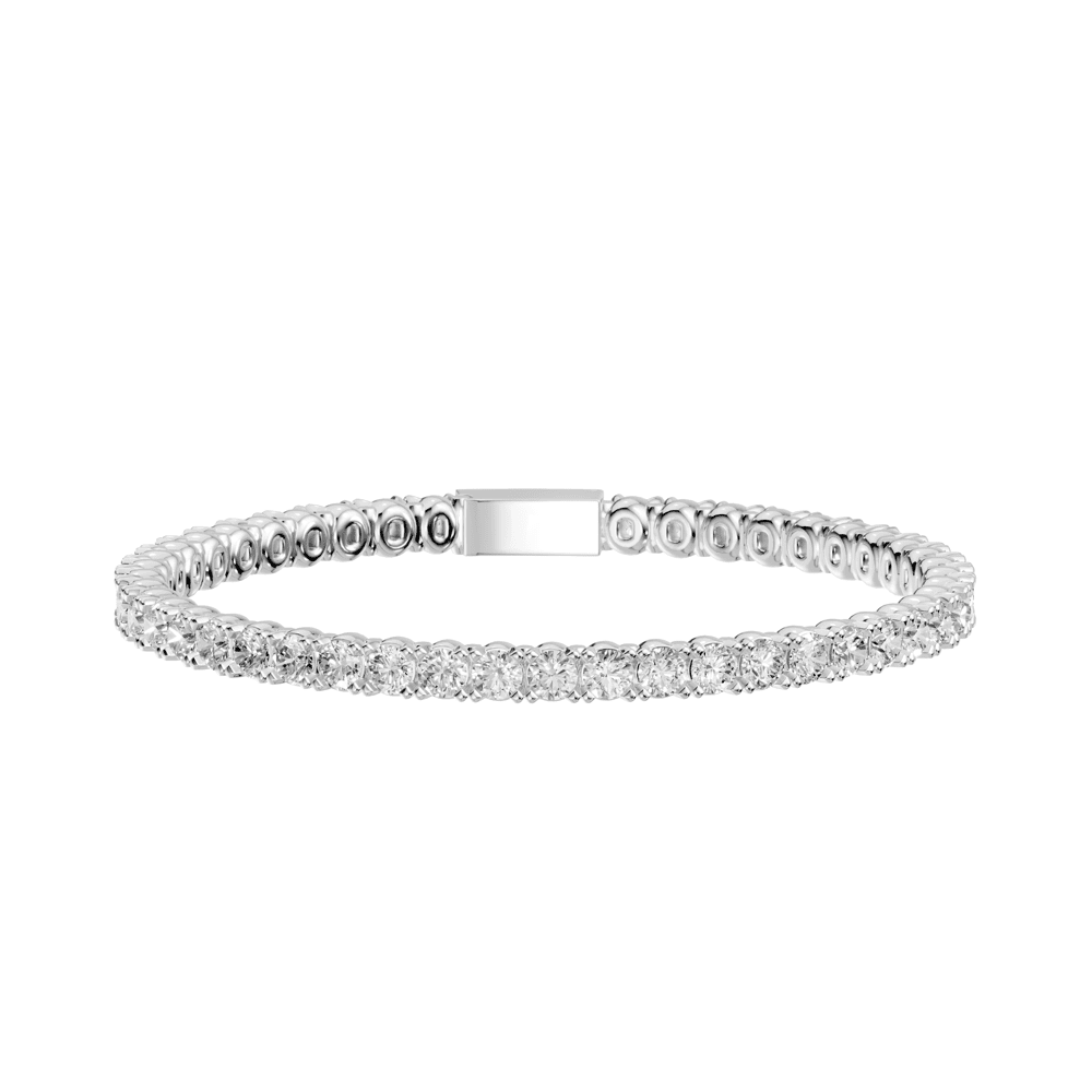 Tennis Bracelet with 7.00ct of Laboratory Grown Diamonds in Sterling Silver and Platinum Bevilles Jewellers 