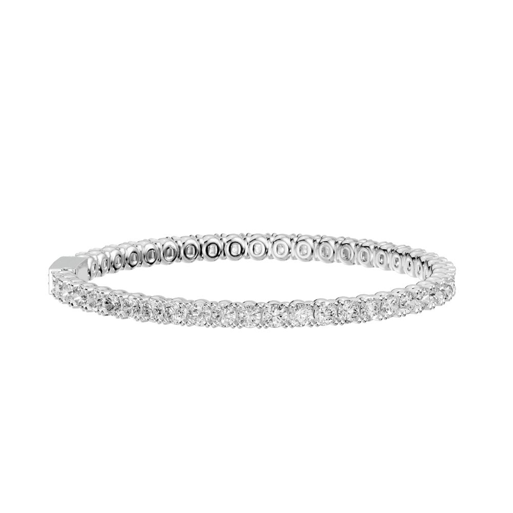 Tennis Bracelet with 7.00ct of Laboratory Grown Diamonds in Sterling Silver and Platinum Bevilles Jewellers 
