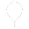 Oval and Emerald Cut Lariat Tennis Necklace with 5.25ct of Laboratory Grown Diamonds in Sterling Silver and Platinum Bevilles Jewellers 