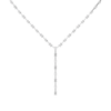 Oval and Emerald Cut Lariat Tennis Necklace with 5.25ct of Laboratory Grown Diamonds in Sterling Silver and Platinum Bevilles Jewellers 