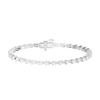 Pear Tennis Bracelet with 4.00ct of Laboratory Grown Diamonds in Sterling Silver and Platinum Bevilles Jewellers 