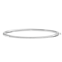Ring and Bangle Set with 0.40tw of Laboratory-Grown Diamonds in Sterling Silver and Platinum Bangles Bevilles 