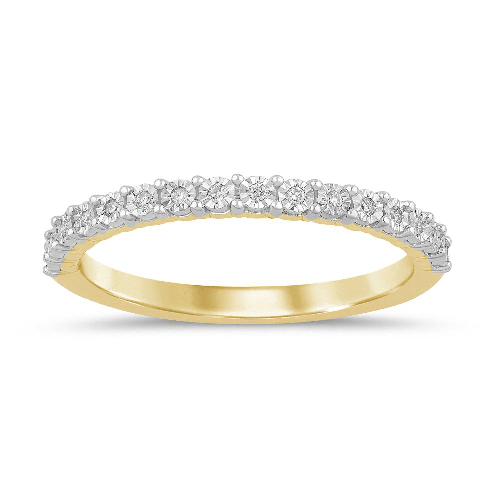 Miracle Ring with 0.05ct of Diamonds in 9ct Yellow Gold Bevilles Jewellers 