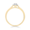 Halo Ring with 0.10ct of Diamonds in 9ct Yellow Gold Bevilles Jewellers 