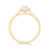 Solitaire Halo Ring with 1/4ct of Diamonds in 9ct Yellow Gold Bevilles Jewellers 