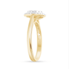 Halo Ring with 1/2ct of Diamonds in 9ct Yellow Gold Bevilles Jewellers 