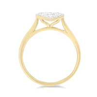 Pear Ring with 1/2ct of Diamonds in 9ct Yellow Gold Bevilles Jewellers 