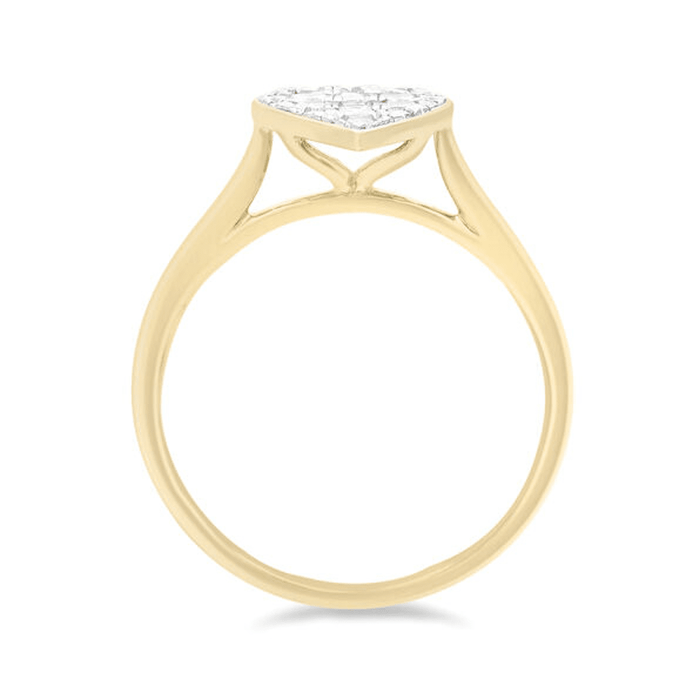 Pear Ring with 1/2ct of Diamonds in 9ct Yellow Gold Bevilles Jewellers 
