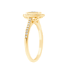 Cushion Halo Ring with 1/2ct of Diamonds in 9ct Yellow Gold Rings Bevilles 