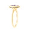 Oval Halo Ring with 1/2ct of Diamonds in 9ct Yellow Gold Bevilles Jewellers 