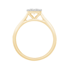 Cushion Ring with 0.60ct of Diamonds in 9ct Yellow Gold Bevilles Jewellers 