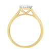 Cushion Shape Ring with 0.45ct of Diamonds in 9ct Yellow Gold Bevilles Jewellers 
