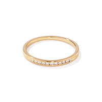 Channel Set Anniversary Ring with 0.10tw of Diamonds in 9kt Yellow Gold Rings Bevilles 