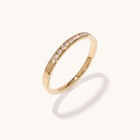 Channel Set Anniversary Ring with 0.10tw of Diamonds in 9kt Yellow Gold Rings Bevilles 