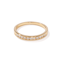 Channel Set Anniversary Ring with 0.20tw of Diamonds in 9kt Yellow Gold Rings Bevilles 