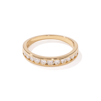 Channel Set Anniversary Ring with 0.50tw of Diamonds in 9kt Yellow Gold Rings Bevilles 