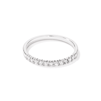 Claw Set Anniversary Ring with 0.20tw of Diamonds in 9kt White Gold Rings Bevilles 