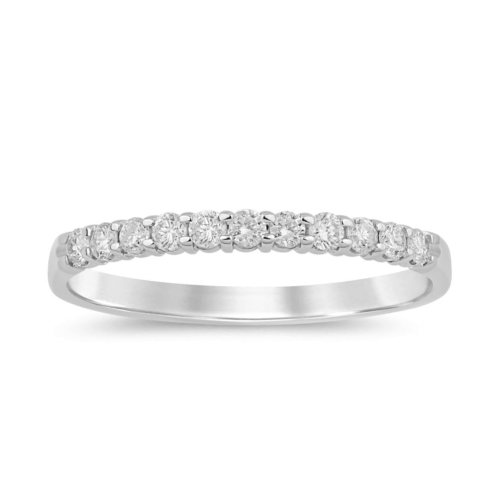 Multi Stone Ring with 1/5ct of Diamonds in 9ct White Gold Bevilles Jewellers 