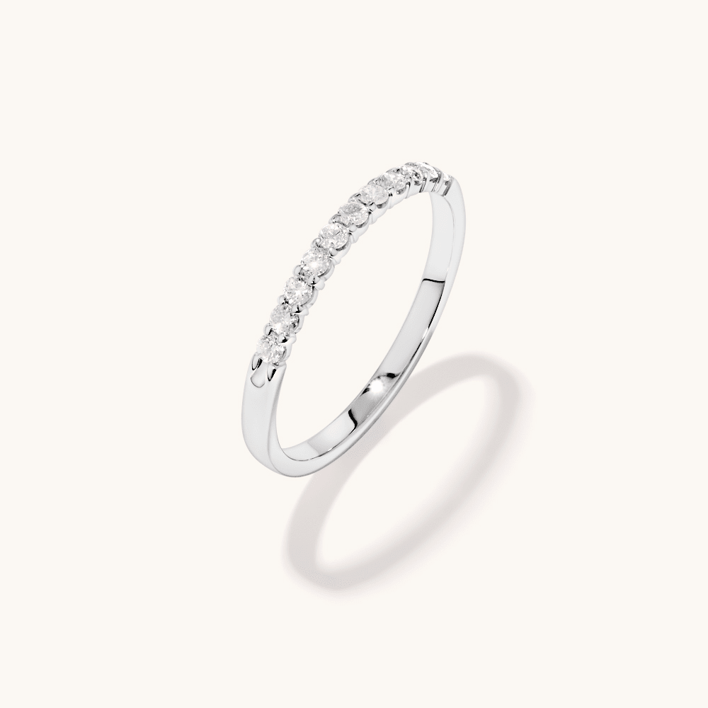 Claw Set Anniversary Ring with 0.20tw of Diamonds in 9kt White Gold Rings Bevilles 