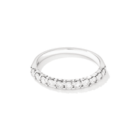 Claw Set Anniversary Ring with 0.50tw of Diamonds in 9kt White Gold Rings Bevilles 