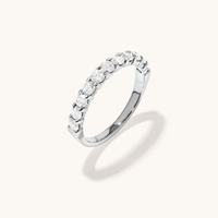 Claw Set Anniversary Ring with 0.75tw of Diamonds in 9kt White Gold Rings Bevilles 