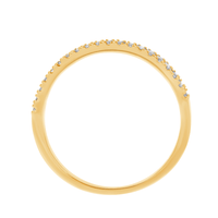 Baguette Ring with 0.35ct of Diamonds in 9ct Yellow Gold Bevilles Jewellers 
