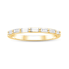 Baguette Ring with 1/4ct of Diamonds in 9ct Yellow Gold Bevilles Jewellers 
