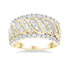 Fancy Dress Ring with 1/2ct of Diamonds in 9ct Yellow Gold Bevilles Jewellers 
