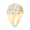 Fancy Dress Ring with 1/2ct of Diamonds in 9ct Yellow Gold Bevilles Jewellers 
