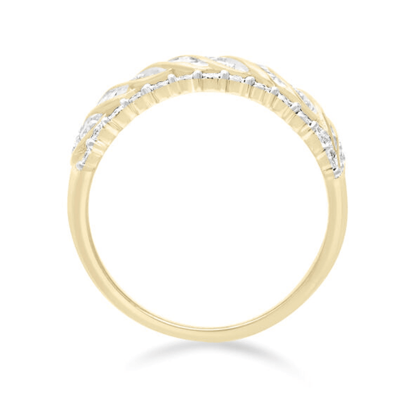 Fancy Dress Ring with 1/2ct of Diamonds in 9ct Yellow Gold Bevilles Jewellers 