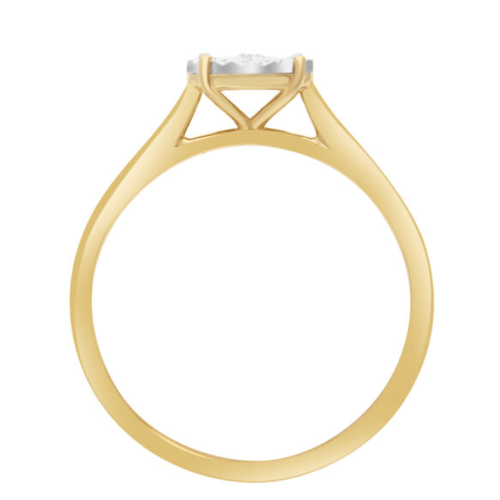 Circular Ring with 0.05ct of Diamonds in 9ct Yellow Gold Bevilles Jewellers 