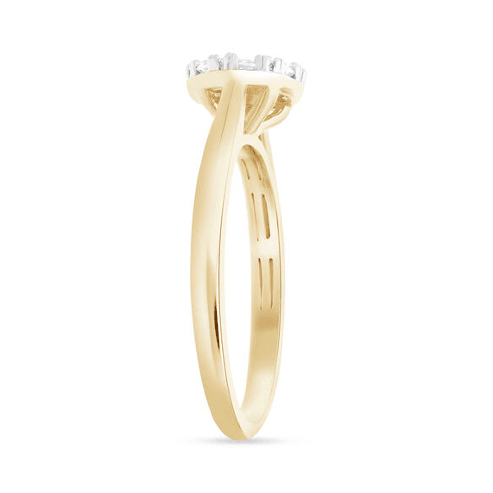 Round Brilliant Cut Ring with 0.47ct of Diamonds in 9ct Yellow Gold Bevilles Jewellers 
