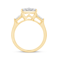 Oval Shaped Ring with 1.00ct of Diamonds in 9ct Yellow Gold Bevilles Jewellers 