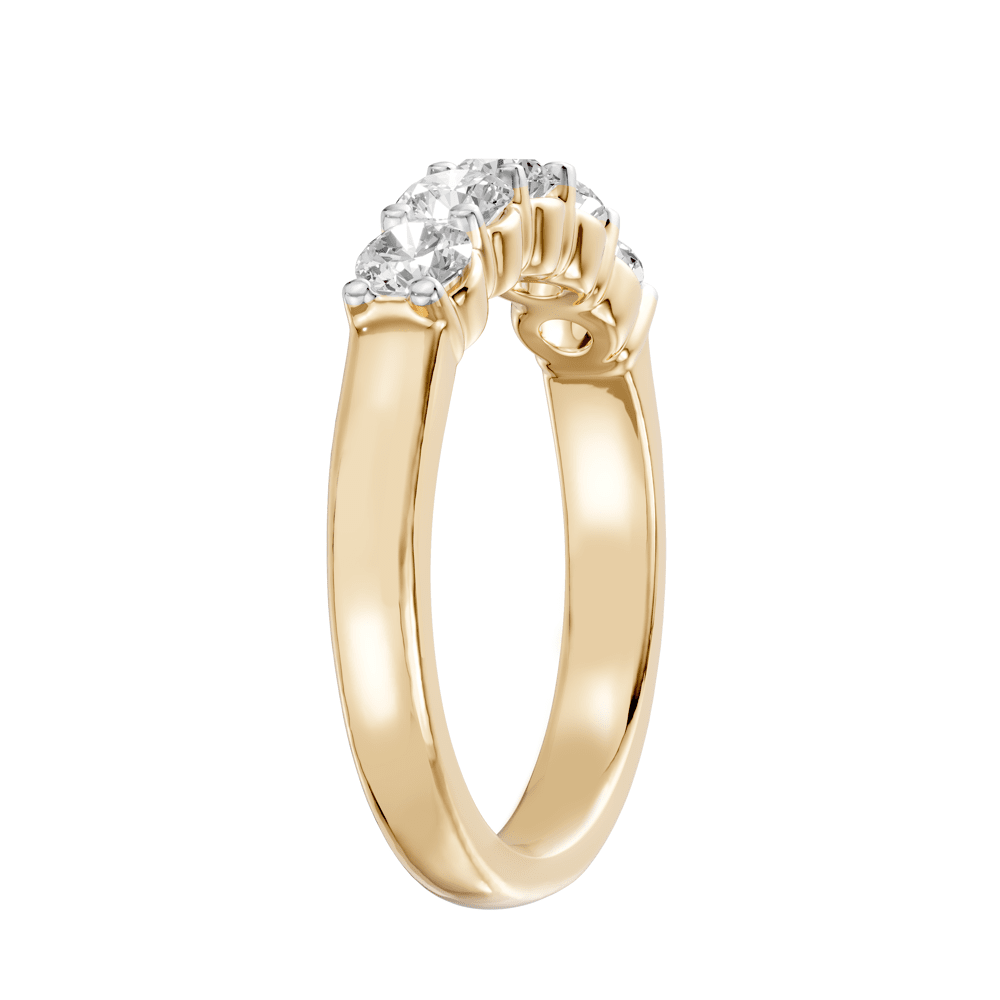 5 Stone Ring with 3/4ct of Diamonds in 9ct Yellow Gold Bevilles Jewellers 