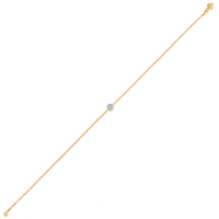 Single Station Bracelet With 0.10ct of Diamonds in 9ct Yellow Gold Bevilles Jewellers 