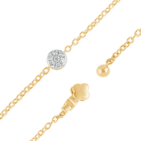 Single Station Bracelet With 0.10ct of Diamonds in 9ct Yellow Gold Bevilles Jewellers 