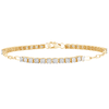 Paperclip Tennis Bracelet with 0.35ct of Diamonds in 9ct Yellow Gold Bevilles Jewellers 