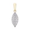 Diamond Set Marquise Necklace in 9ct Yellow Gold Bevilles Jewellers 