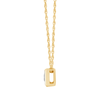 Diamond Set Bezel Cushion Necklace in 9ct Yellow Gold Bevilles Jewellers 